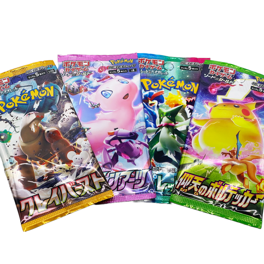 x4 packs de boosters Pokémon japonais aléatoires