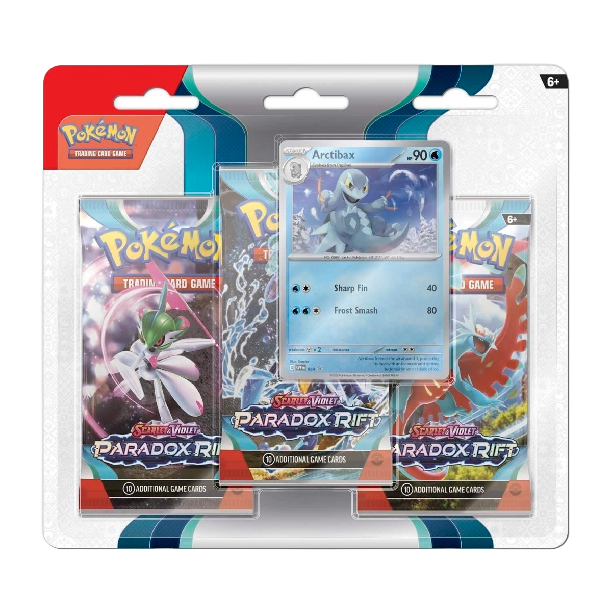 Pokémon Paradox Rift 3 Booster Packs & Arctibax Promo Card