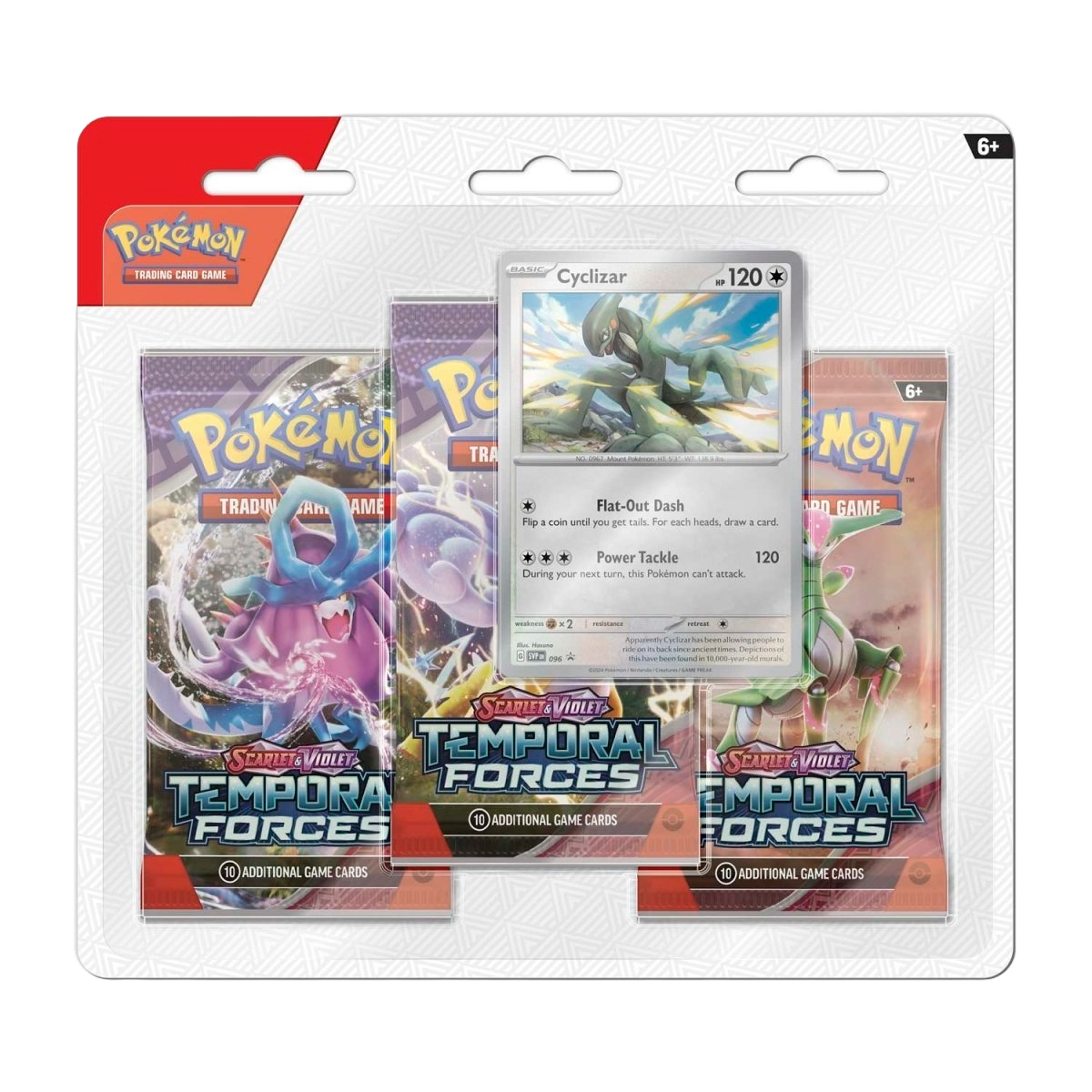 Pokémon Temporal Forces 3 Booster Packs & Cyclizar Promo Card