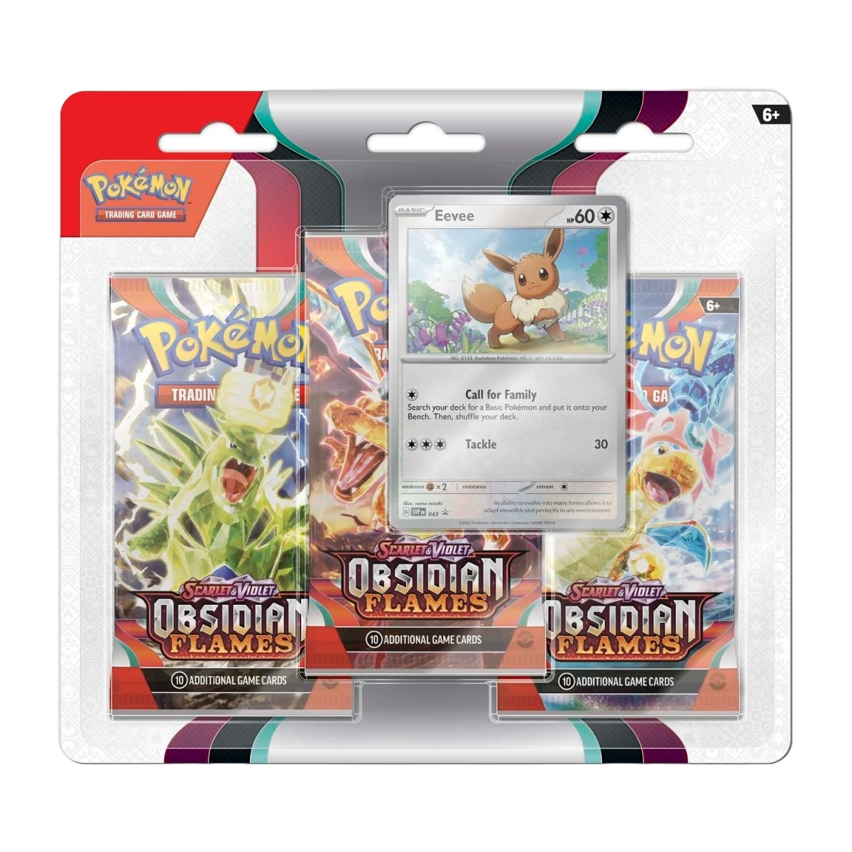 Pokémon Obsidian Flames 3 Booster Packs & Eevee Promo Card