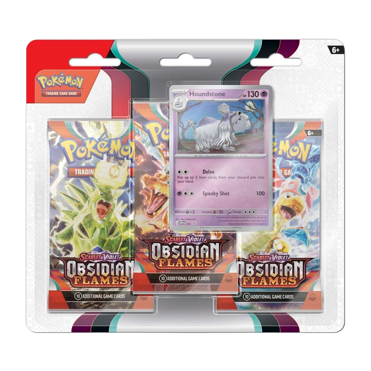 Pokémon Obsidian Flames 3 Booster Packs & Houndstone Promo Card