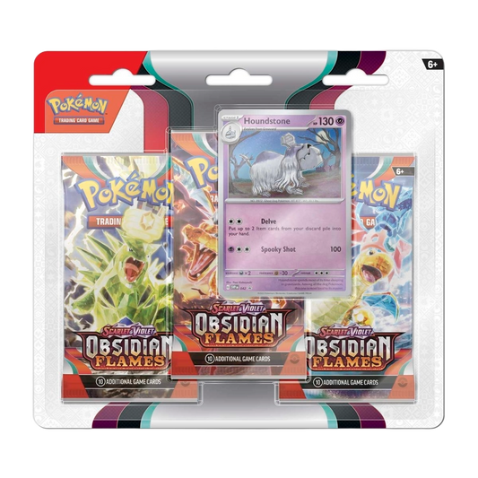 Pokémon Obsidian Flames 3 Booster Packs & Houndstone Promo Card