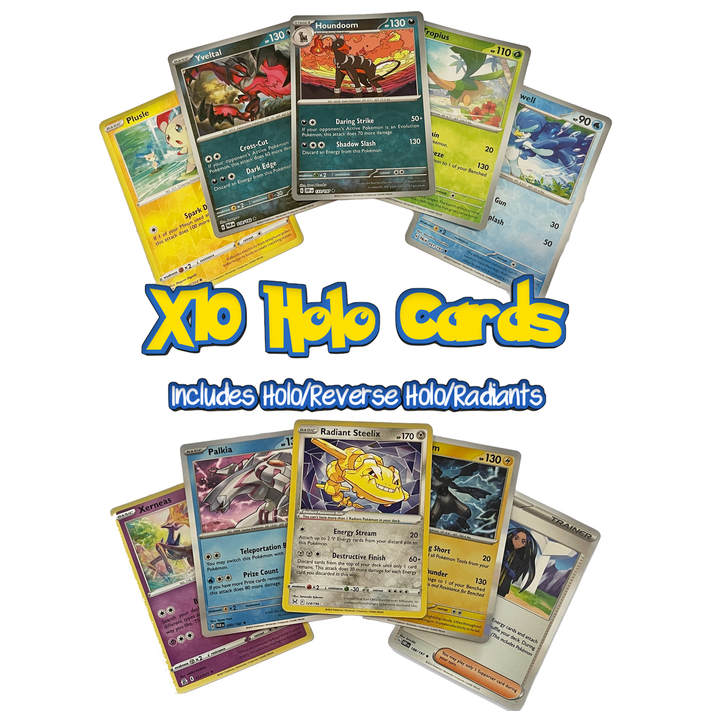 Ultimate Shiny Card Bundle - 50 Random Pokémon Cards Guaranteed 10 Holos + 1 Rare Ultra Shiny Card