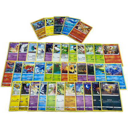 Pokémon Mini Tin Bundle - 50 Assorted Pokémon Cards, x1 Sealed Booster Pack, x1 Ultra Rare Card & Game Coin